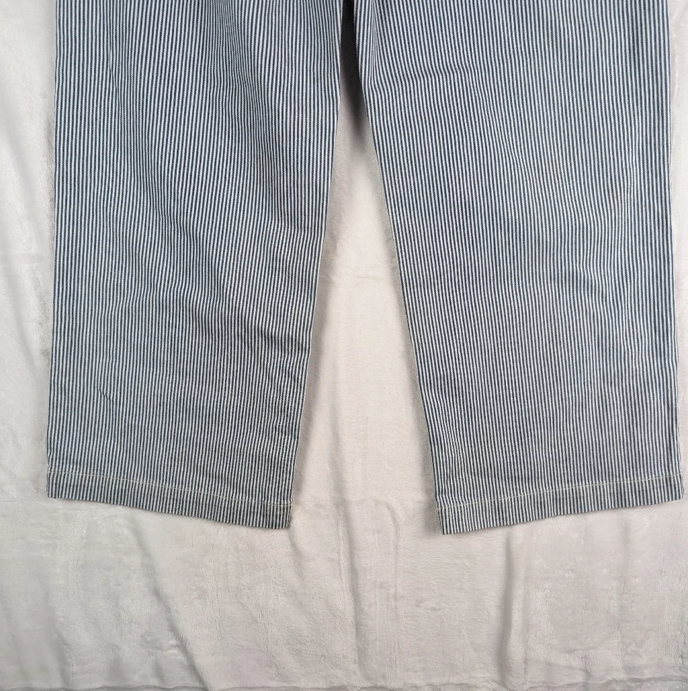 Flying‎ Monkey Wide Leg Cropped Jeans 25 Gaucho Jeans Blue White Stripe Capri